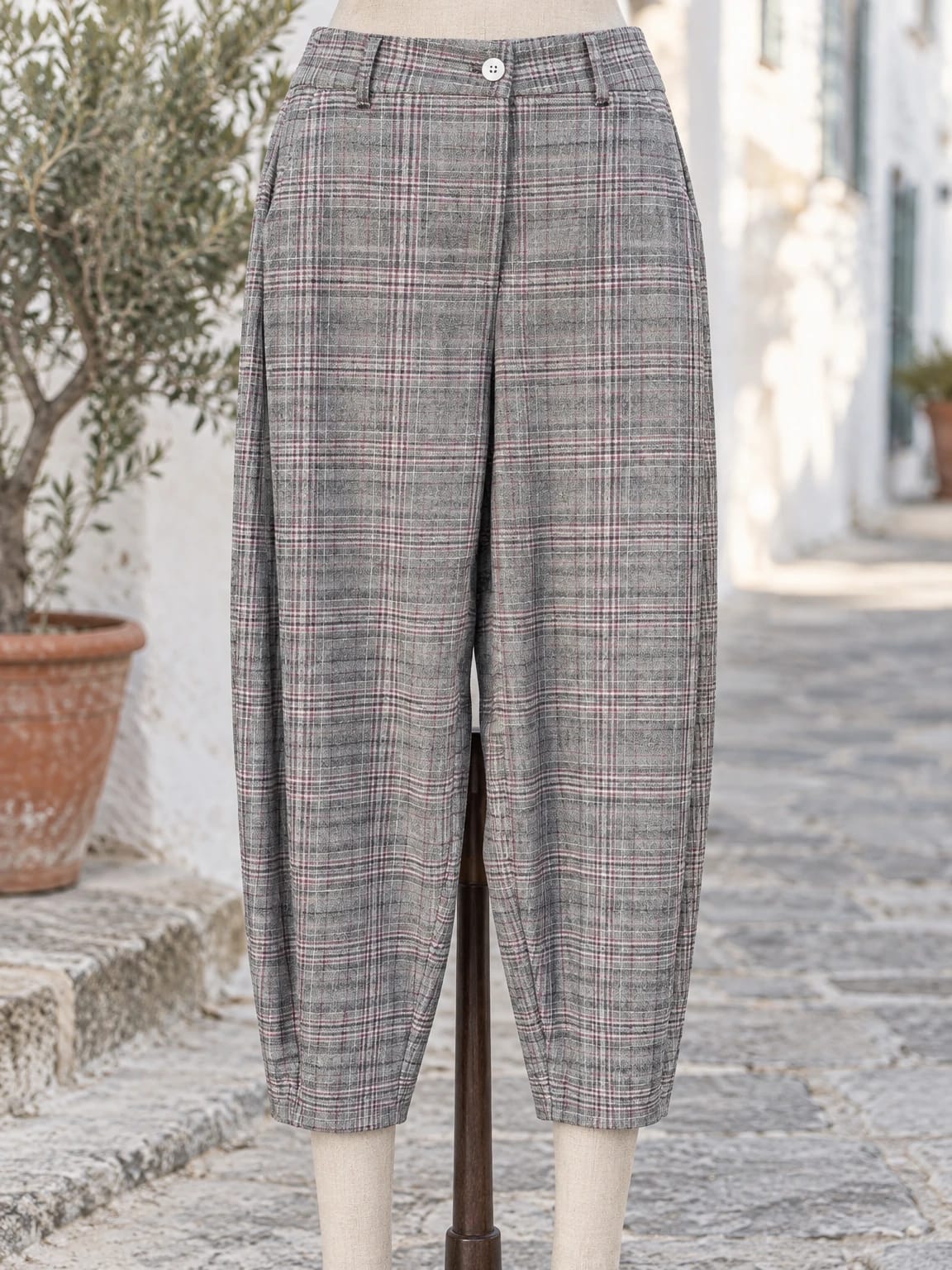 Pantalone palazzo a quadri
