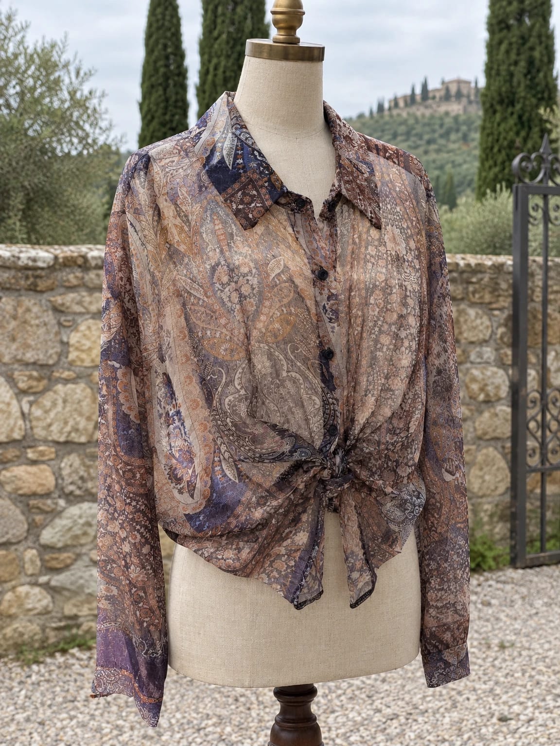 Camicia morbida stampa paisley