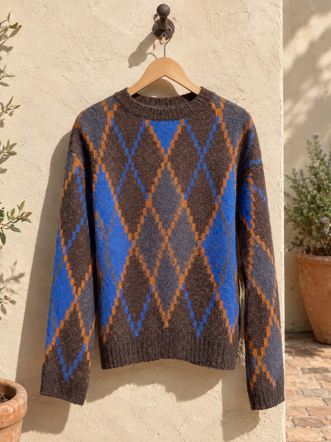 Maglia morbida a rombi